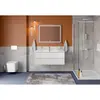 BelBagno KRAFT-1200-2C-SO-BO База под раковину подвесная с фрезерованными ручками по всей длине фасада с двумя выкатн. ящ., Bianco Opaco,1200x455x500