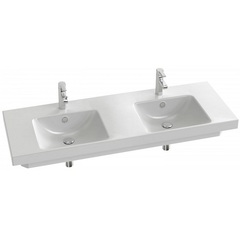Jacob Delafon Odeon Up E4779-00 Двойная подвесная раковина-столешница 140 х 50 см фото