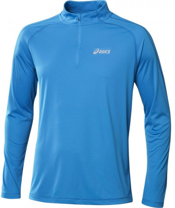 Asics Ls 1/2 Zip Top Мужская рубашка для бега голубая - 3