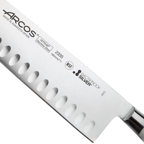 Нож кухонный стальной Сантоку 18 см ARCOS Riviera Blanca арт. 233524W