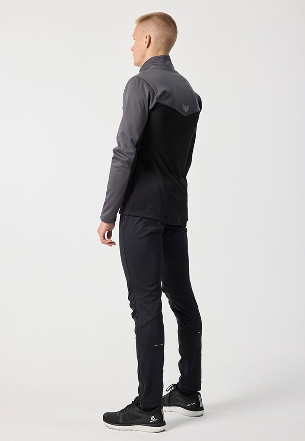 Мужской утепленный разминочный костюм Nordski Base grey-black - 3