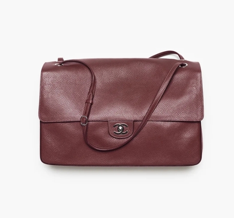 Сумка Chanel Maxi Flap bag Бордовый
