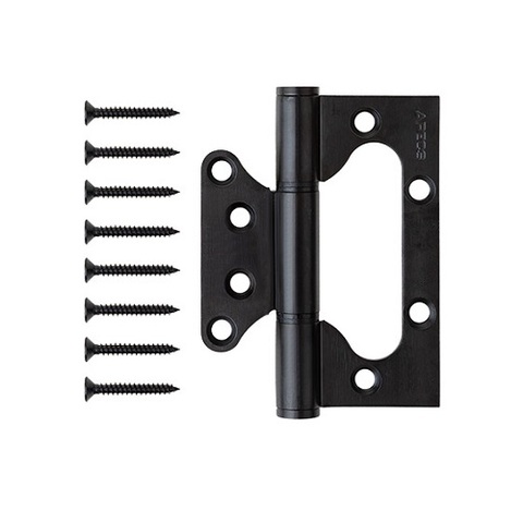 Петля накладная APECS 102*80*3-PS2-INOX-BLM Infinity черный матовый (1шт)