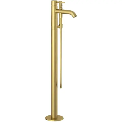 Kludi Bozz 38590N076 Смеситель для ванны напольный, цвет: золото