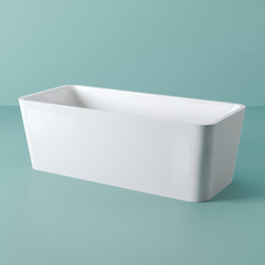 ArtCeram Square ACW004 01 00 BIANCO LUCIDO Ванна отдельностоящая из искусственного камня, 180x80, цвет: белый фото