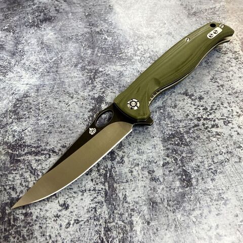 Складной нож QSP QS126-B GAVIAL, клинок D2, зеленая рукоять G10