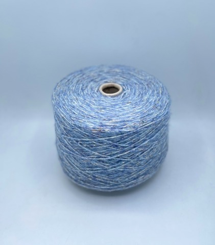 Linea Piu (пр.Италия), art.Scottish, 250м/100гр. 53%Меринос 23%Полиэстер 12% Акрил 12%Полиамид, цвет-Голубой на молочной основе,арт.30726