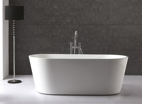BelBagno BB202-1600-800 Отдельностоящая акриловая ванна в комплекте со сливом-переливом, 160x80, цвет: белый