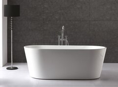 BelBagno BB202-1600-800 Отдельностоящая акриловая ванна в комплекте со сливом-переливом, 160x80, цвет: белый фото