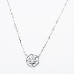 Колье ROSE de VENTS из серебра 925 пробы с круглой подвеской