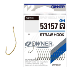 53157 № 8 Крючки OWNER Straw Hook-Brown / продажа от 5 уп.
