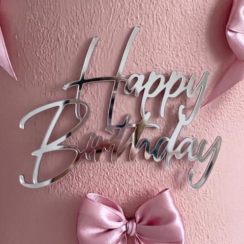 Украшение - боковое декоративное для торта (топпер) «HB 14», серебро
