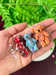 Игрушки для кукол, миниатюра - Мишка мягкий, текстильный, 4 см, набор 3 шт. микс цвет.