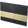 Cezares LUX-GN-1-BORO Кнопка смыва, Черное стекло, клавиши брашированное золото (пластик)