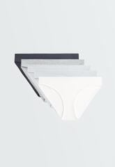 OYSHO Набор из пяти классических трусов из смесового полиамида seamless, темно-синий