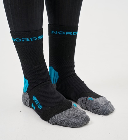 Термоноски с шерстью Nordski Winter Run black-light blue