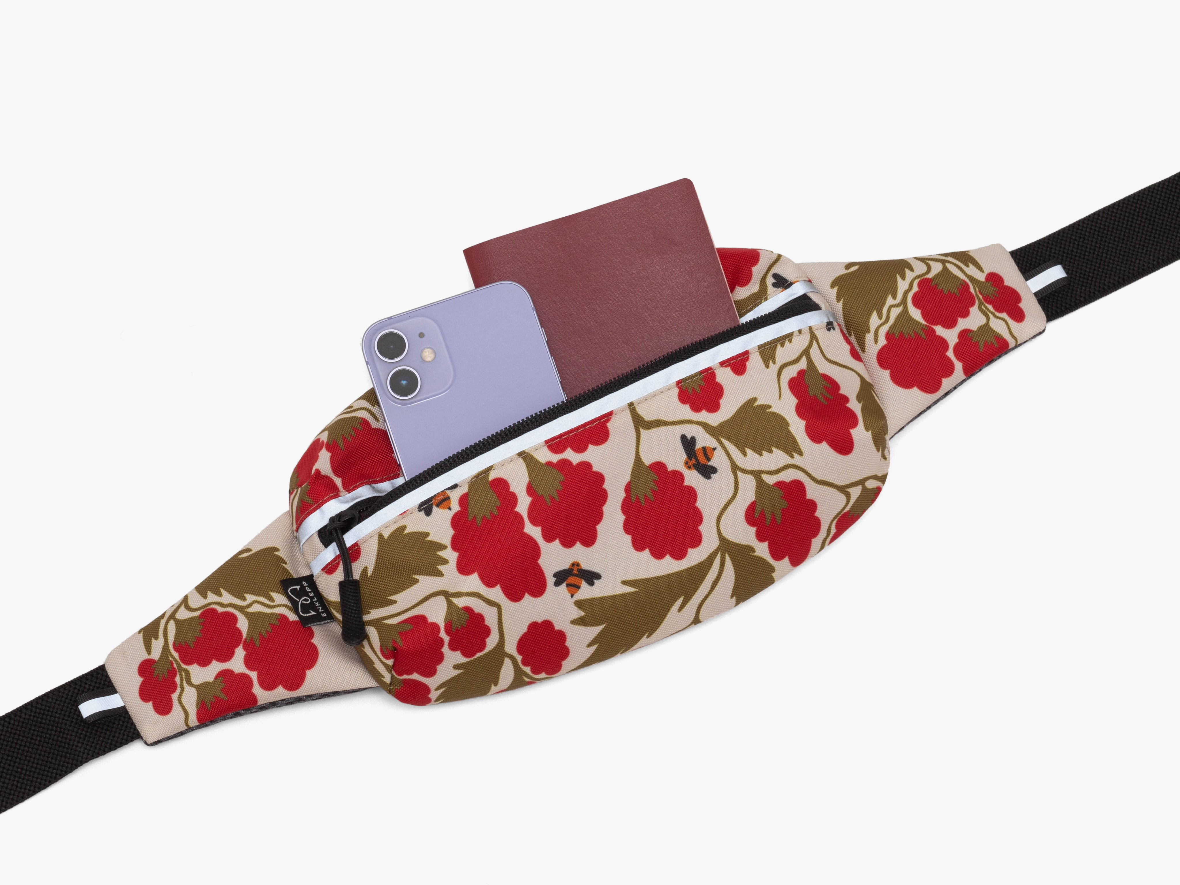 Поясная сумка для бега Enklepp Marathon Waist Bag raspberry bees - 5