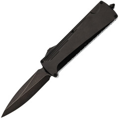 Фото Фронтальный автоматический нож Daggerr Кощей All Black, сталь D2, рукоять алюминий