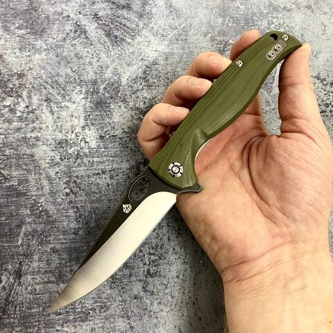 Складной нож QSP QS126-B GAVIAL, клинок D2, зеленая рукоять G10