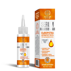 Сыворотка Serum «Активатор роста» при выпадении волос с корнем макки витамином B3 имбирем и перцем ТМ Крымский Травник