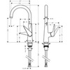 Hansgrohe Talis M51 72810000 Смеситель для кухни с С-образным изливом