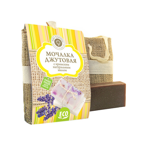 МДП Мочалка джутовая с мылом ВИНО, 100г