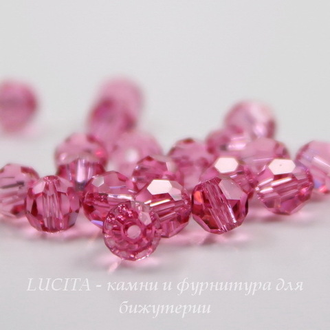 5000 Бусина - шарик с огранкой Сваровски Rose 4 мм, 5 штук ()