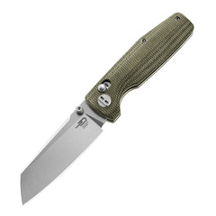 Фото Складной нож Bestech Slasher, сталь D2, рукоять зеленая микарта