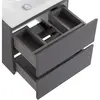 BelBagno KRAFT 39-500/390-2C-SO-GSO База под раковину подвесная с фрезерованными ручк. по всей дл. фасада с 2 выкатн. ящ.,Темно-Серый Мат.,500x395x500