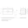 BelBagno KRAFT-900-2C-SO-СO База под раковину подвесная с фрезерованными ручками по всей длине фасада с двумя выкатн. ящ., Бежевый Мат., 900x455x500