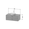 Duravit White Tulip WT499108585 Тумбочка подвесная, 408x1000x550 мм, 2 ящика с ручкой, цвет: белый высокоглянцевый