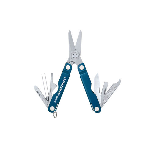 Мультитул-брелок Leatherman Micra Blue, 10 функций, цвет синий (64340181N) | Multitool-Leatherman.Ru
