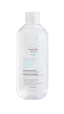 Masstige Volcanic Mineral Water Мицеллярная вода с церамидами для чувствительной кожи 400мл