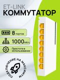 Коммутатор 8 портов TXE020 TXE113 сетевой RG45 100Mb неуправляемый TXE020 / TXE113 / делитель, хаб, свитч