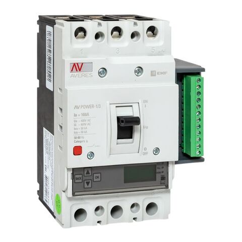 Выключатель автоматический в литом корпусе AV-POWER-1/3 160А 50кА ETU6,2 EKF