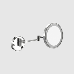 Зеркало настенное с подсветкой Ø215мм латунь/нерж. сталь VANITY 08006.B глянцевый