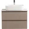 BelBagno KRAFT-600-2C-SO-СO База под раковину подвесная с фрезерованными ручками по всей длине фасада с двумя выкатн. ящ., Бежевый Мат., 600x455x500