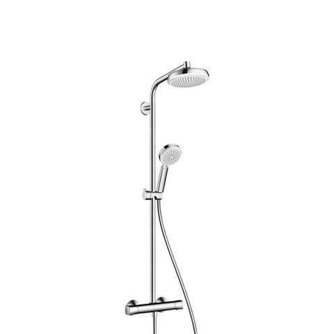 Hansgrohe Crometta 27264400 Душевая система с термостатом внешнего монтажа 109,9 см с верхней лейкой 18х18 см