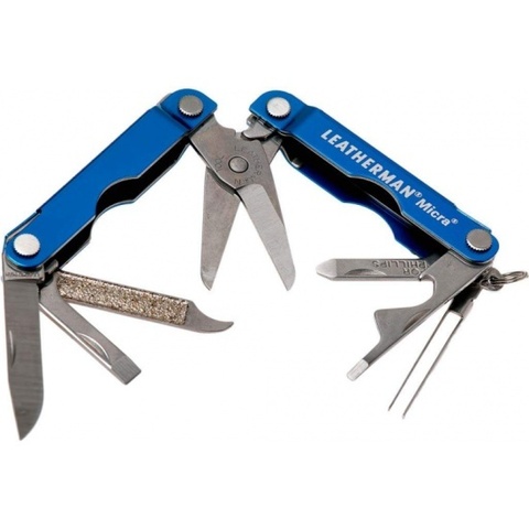 Мультитул-брелок Leatherman Micra Blue, 10 функций, цвет синий (64340181N) | Multitool-Leatherman.Ru