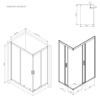 Am.Pm W90G-404-120290-BT Gem Twin Slide 120x90. Душевое ограждение.120x90. профиль черный мат.. стекло про