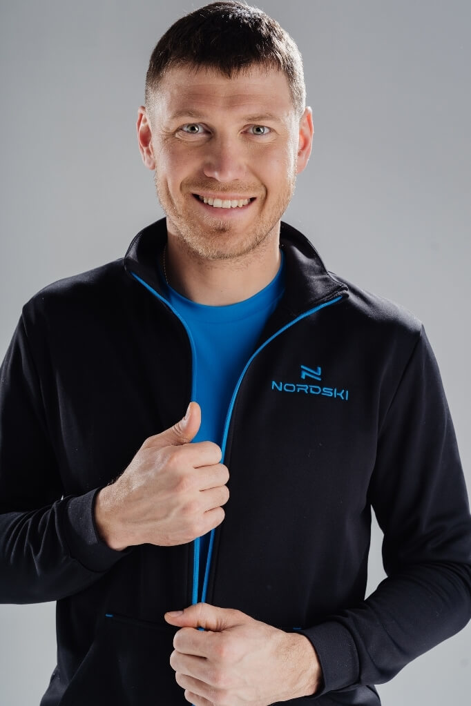 Nordski Zip толстовка мужская black-blue