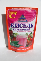 Кисель 'Здоровье' Клубничный с кусочками клубники, 150 г