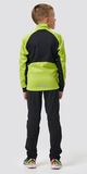 Детский утеплённый лыжный разминочный костюм Nordski Jr. Core Lime/Black
