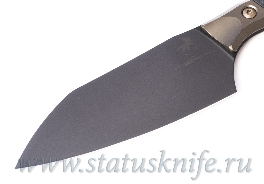 Нож Microtech Kitchen Santoku DLC Bolster Signature 3200B-1DLCCFS