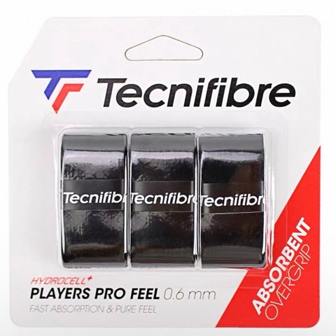 Намотка для ракетки Tecnifibre Absorbent Hydrocell PRO FEEL BLACK 0,6мм (3шт)
