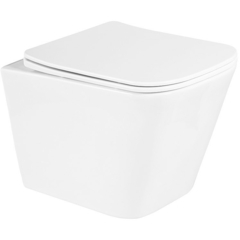 BelBagno Due BB3103CHR/SC Чаша унитаза подвесного в комплекте с сиденьем дюропласт soft close, цвет: белый фото
