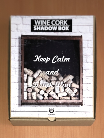 Копилка для винных пробок малая Keep Calm and Wine Drink