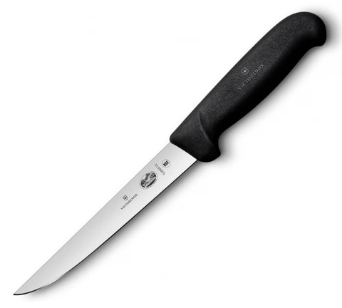 Нож кухонный Victorinox обвалочный, 12 см, Fibrox, чёрный Victorinox (5.6003.12)