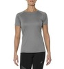 ASICS STRIPE SS TOP женская спортивная футболка серая - 1