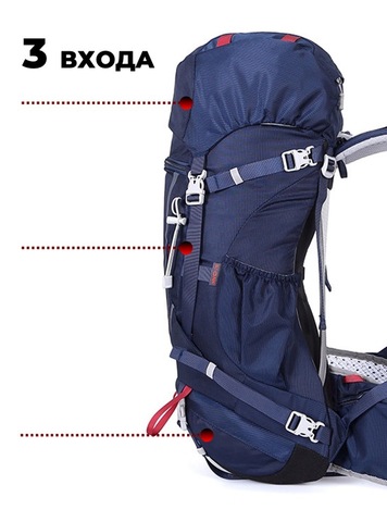 Картинка рюкзак туристический Ai One 8109s navy blue - 3